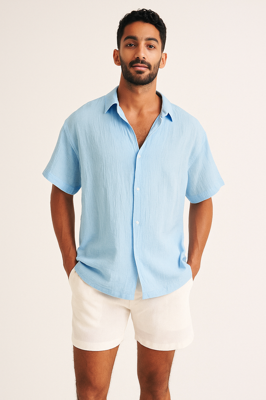 Light Blue Linen Shirt