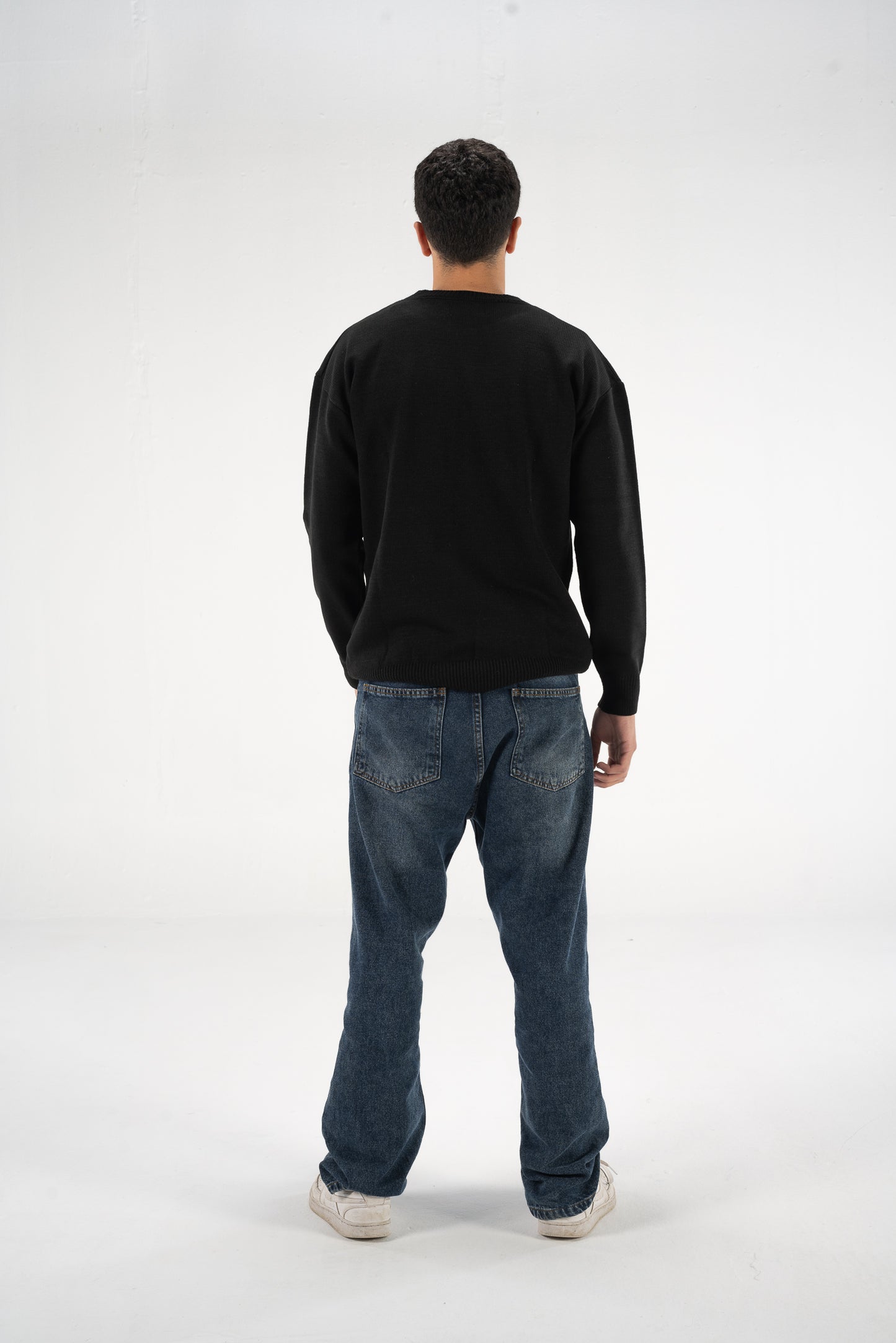 Black Knitted Crewneck