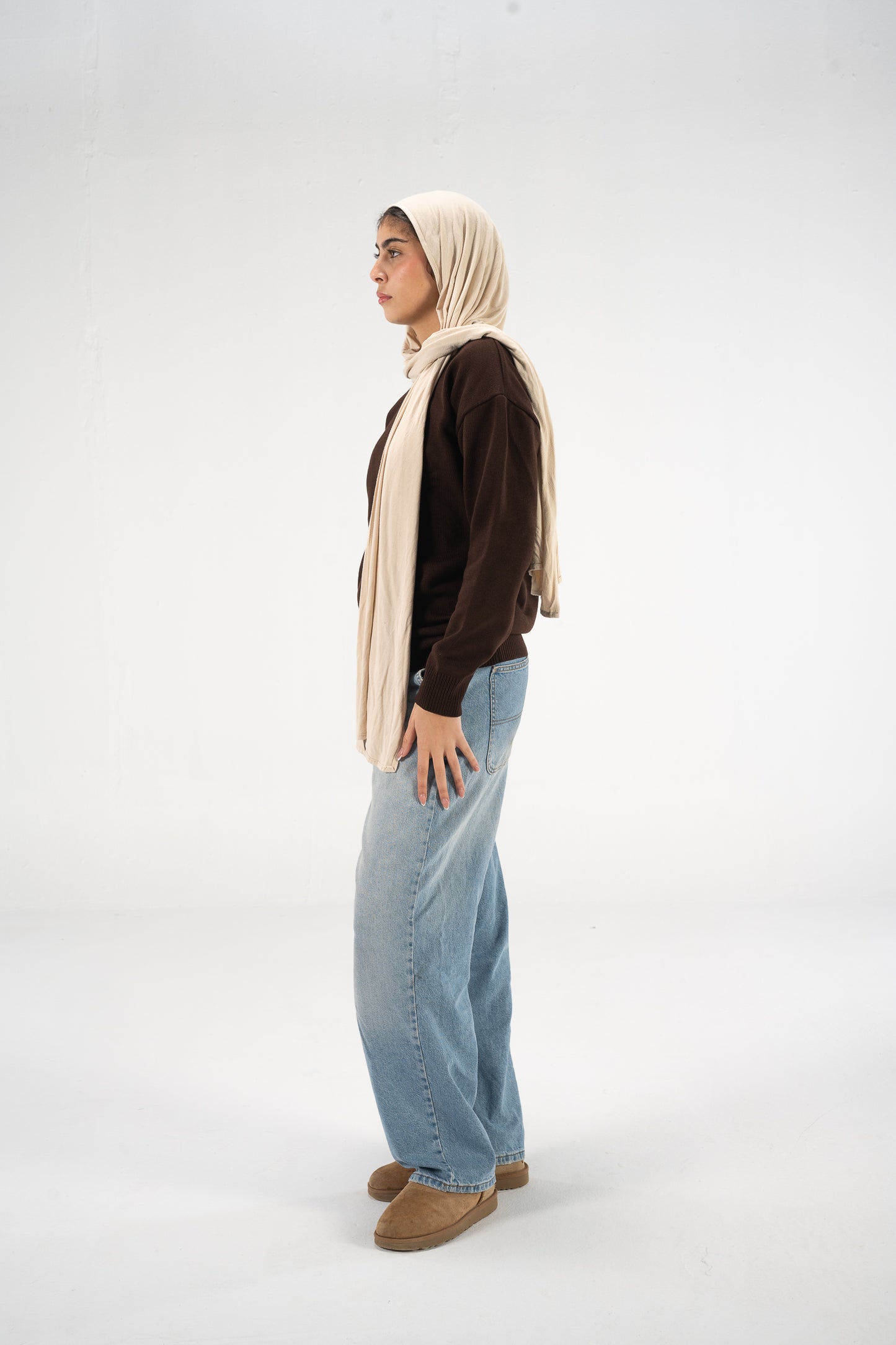 Brown Knitted Crewneck