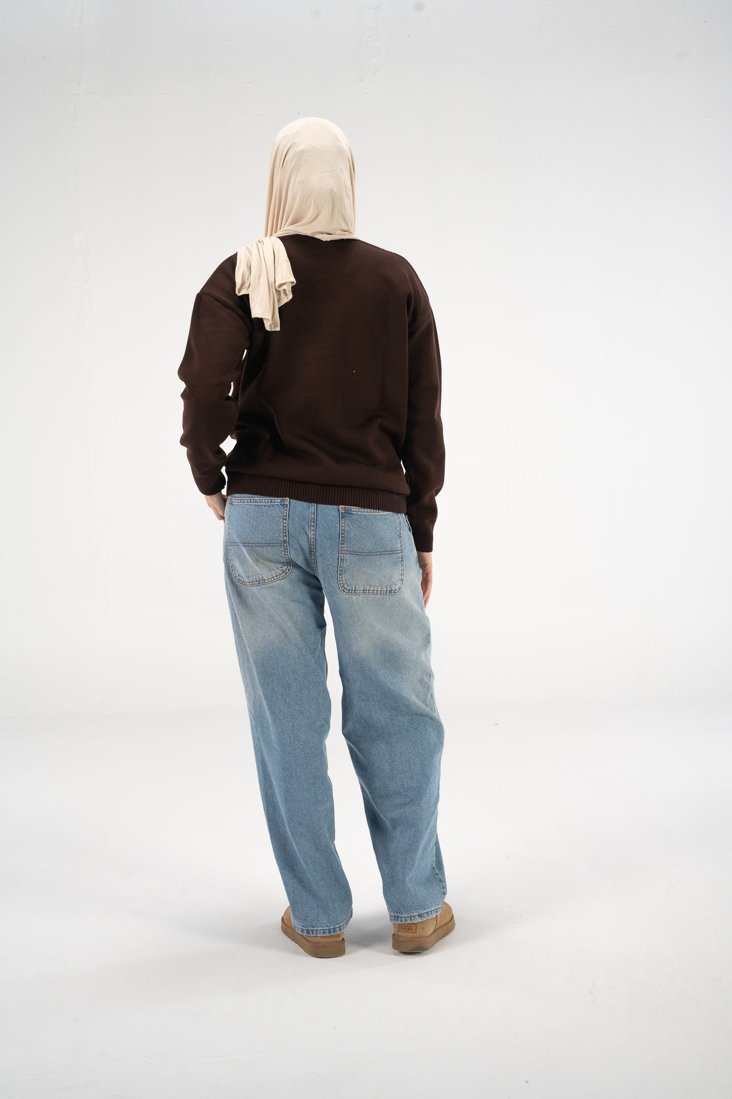 Brown Knitted Crewneck
