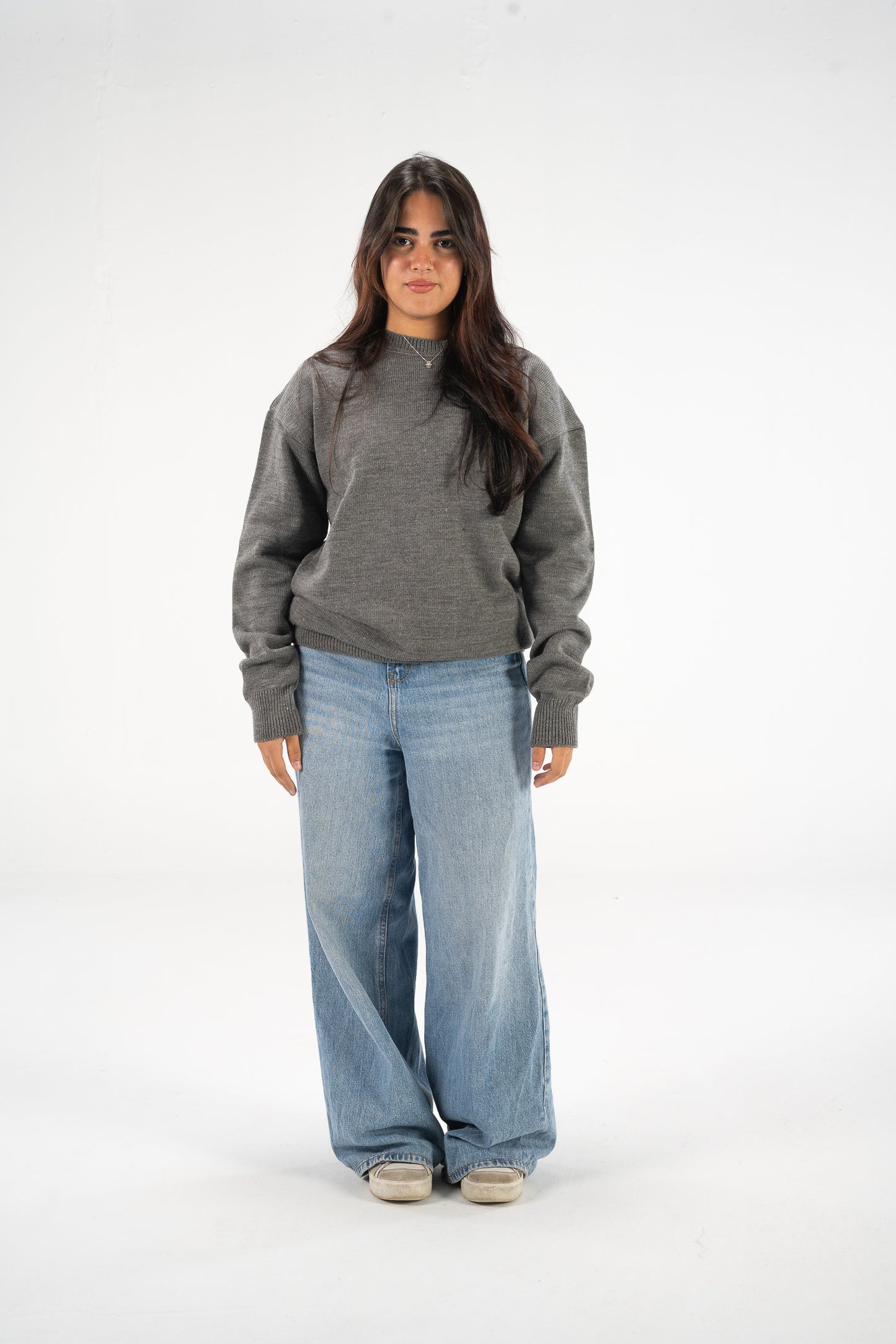 Grey Knitted Crewneck