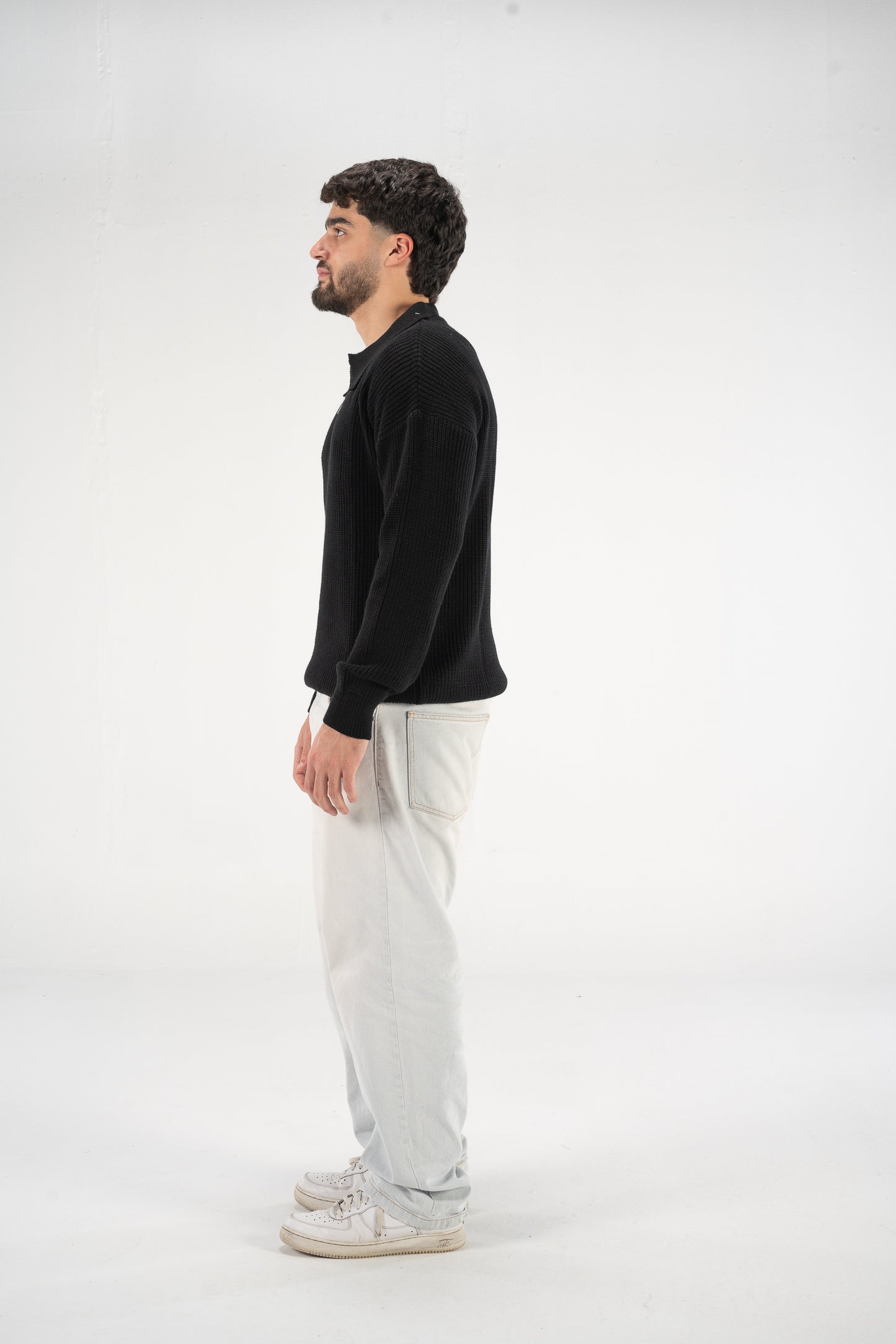 Black Knitted Zipper