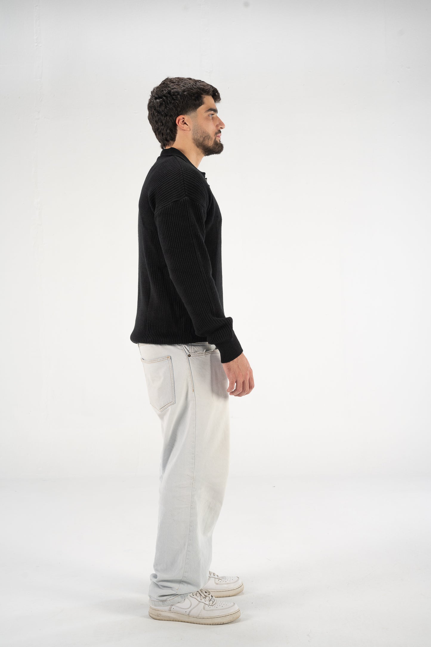 Black Knitted Zipper